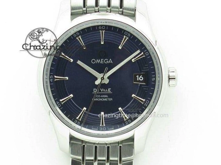 0409 Chic Constellation 131.33.41.21.03.001 SS RG TW Best Edition Blue Dial On Gummy Strap A 7872